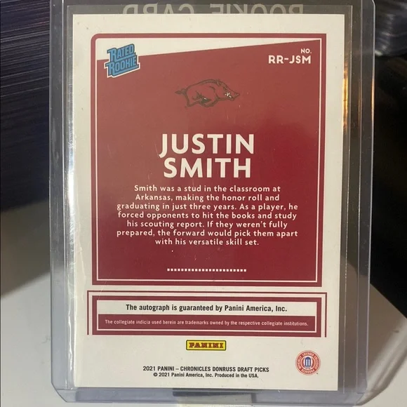 Justin Smith Rookie Card - Picture 2 of 2